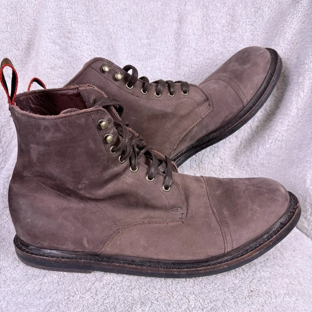 Allen Edmonds‎ Surrey Men's Boots Outsole Cap Toe Light Brown Size 11D Commando